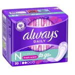  Always Salvaslip Normal to go - con neutralizzazione degli odori - 20 pezzi.