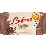 Balconi Muffin con gocce di cioccolato, confezione da 6 - 240 g